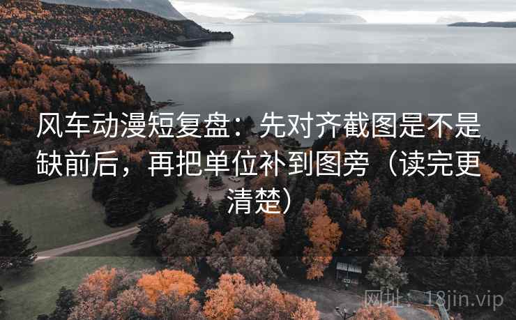 风车动漫短复盘:先对齐截图是不是缺前后,再把单位补到图旁(读完更清楚)